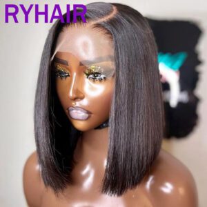 Elegant Short Straight Bob Wig – 100% Premium Human Hair