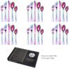 30-piece stainless steel cutlery set in gift box, includes knives, forks, spoons