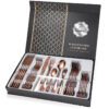 30-piece stainless steel cutlery set in gift box, includes knives, forks, spoons