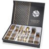 30-piece stainless steel cutlery set in gift box, includes knives, forks, spoons