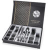 30-piece stainless steel cutlery set in gift box, includes knives, forks, spoons
