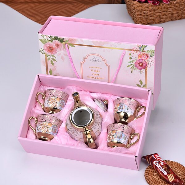 European-style gold-plated ceramic tea set