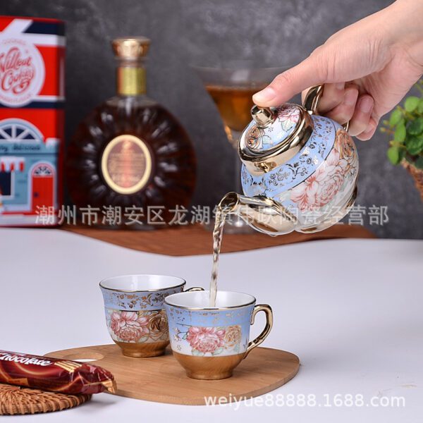 European-style gold-plated ceramic tea set