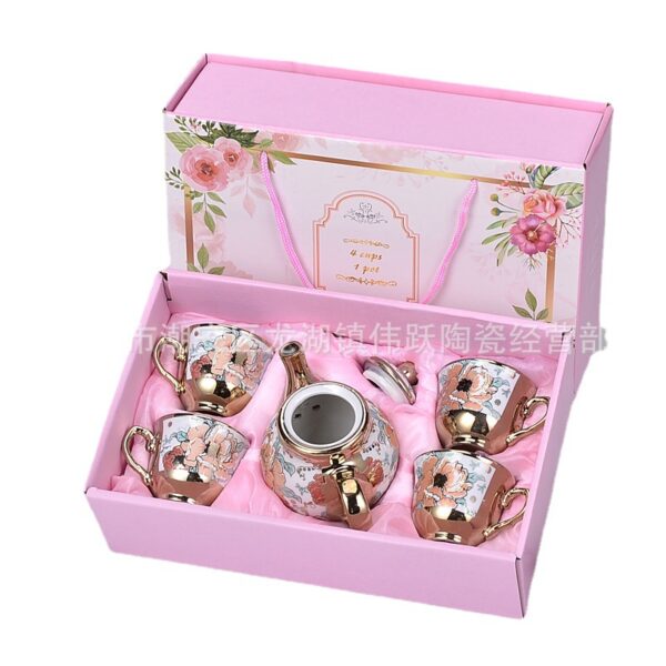European-style gold-plated ceramic tea set