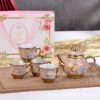 European-style gold-plated ceramic tea set