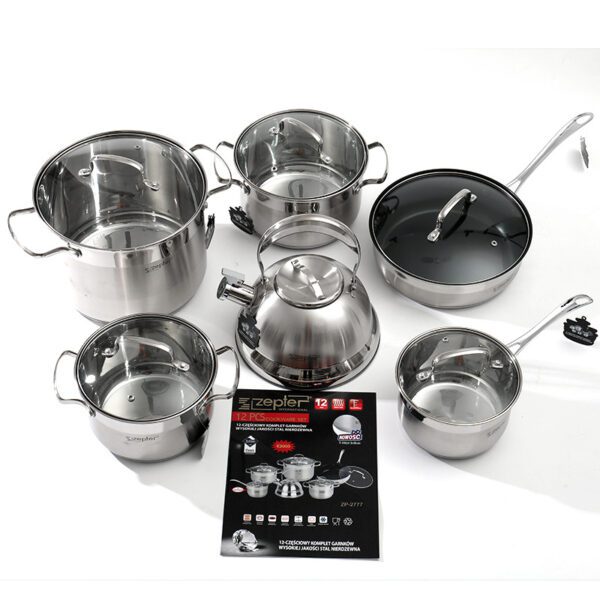German stainless steel 12-piece stainless steel material induction cooker
