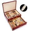 72-piece gold-plated stainless steel cutlery set in a gift box
