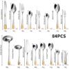 72-piece gold-plated stainless steel cutlery set in a gift box