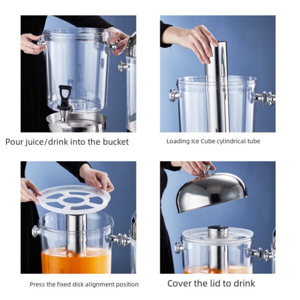 Juice Ding Hotel Beverage Machine, Thickened Stainless Steel Buffet, Cold Drink Machine
