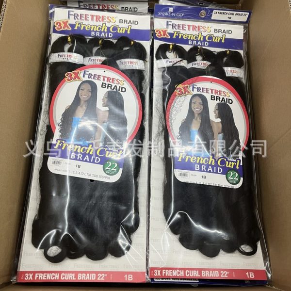 O1CN01wlgnzX2JPfa9aTFJv_2215815789414-0-cib-1.jpg Crochet hair dreadlocks French curl 22inch 200g chemical fiber wholesale wig