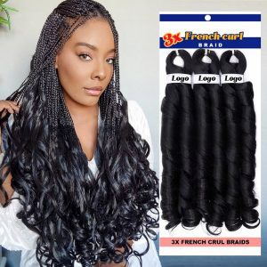 Crochet hair dreadlocks French curl 22inch 200g chemical fiber wholesale wig