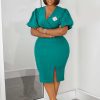 O1CN01DFmgEY1vvE8W9hMkq_2209289906234-0-cib.jpg African V-Neck Lantern Sleeve Bodycon Dress Summer Fashion for Women