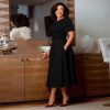 O1CN01Jd2zXv1vvE89BJDVd_2209289906234-0-cib-1.jpg Elegant African Puff Sleeve Dress Round Neck, Slim Waist, Flared Skirt
