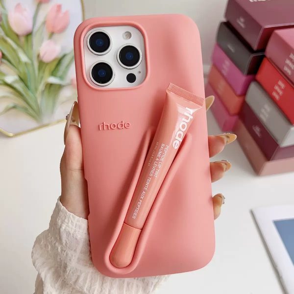 O1CN01K9xoj12IKnn6QlY6b_2219567669268-0-cib.jpg High fashion Rhode dopamine hayley same lipstick for iPhone lipstick color silicone phone case