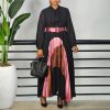 O1CN01KaTzoe1vvE6xy8hL7_2209289906234-0-cib-1.jpg Plus Size Elegant Color-Block Pleated Dress European & American Style