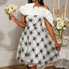O1CN01YvKsVx1mNURC1jElL_2550074942-0-cib.jpg Elegant One-Shoulder Party Dress with Sparkly Floral Appliqué and Ruffle Detail