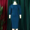 O1CN01mKxGSR1vvE5yn7q3i_2209289906234-0-cib.jpg 2025 Plus Size Solid Color Bodycon African Dress Elegant OL Style