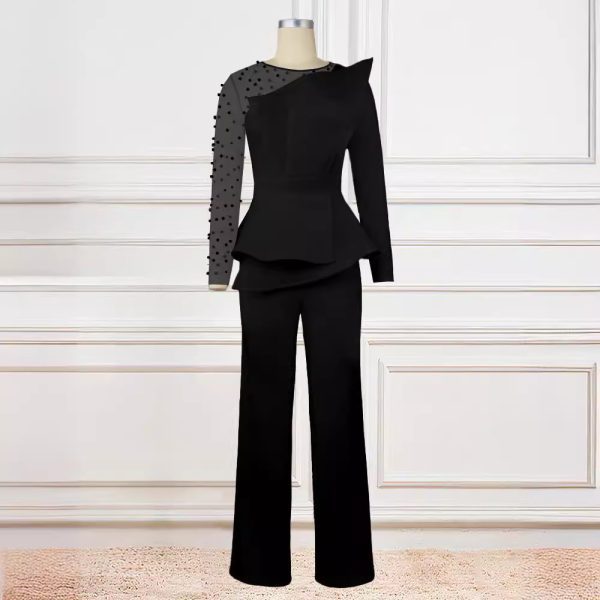 Glamorous Patchwork Beaded Jumpsuit  Slimming, Elegant, and Perfect for Stealing the Spotlight at Any Event!