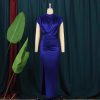 Red High-Waist Maxi Dress  Elegant Formal Style